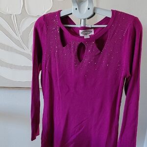 Women's Purple Long Sleeve Top